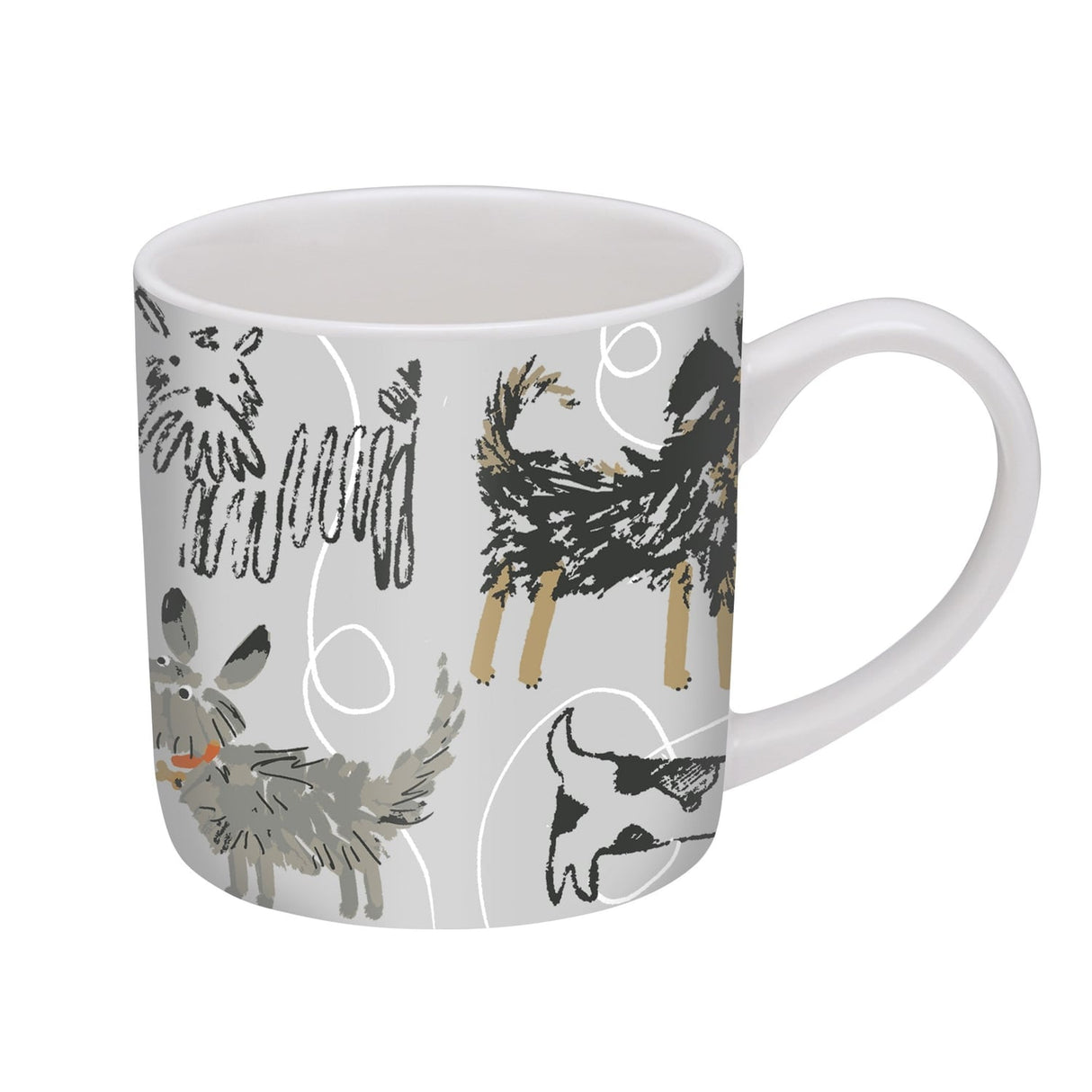 Ulster Weavers Dog Days Dog Print Bone China Mug - Dog Days Bone China Mug In Grey 3