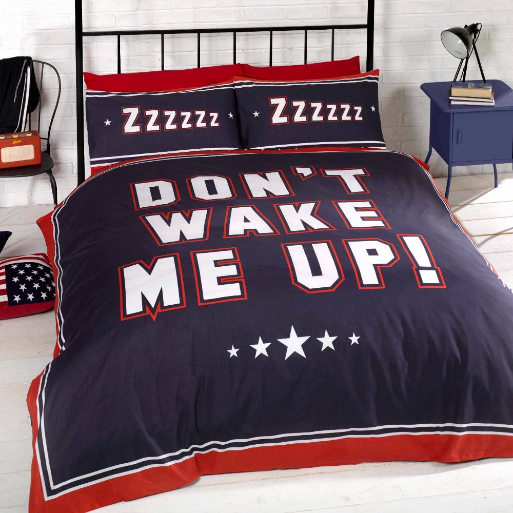 Don't Wake Me Up Duvet Cover Set by Rapport Home