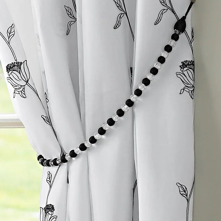 Earl Rope Curtain Tie Back - Single in Black - Image 4