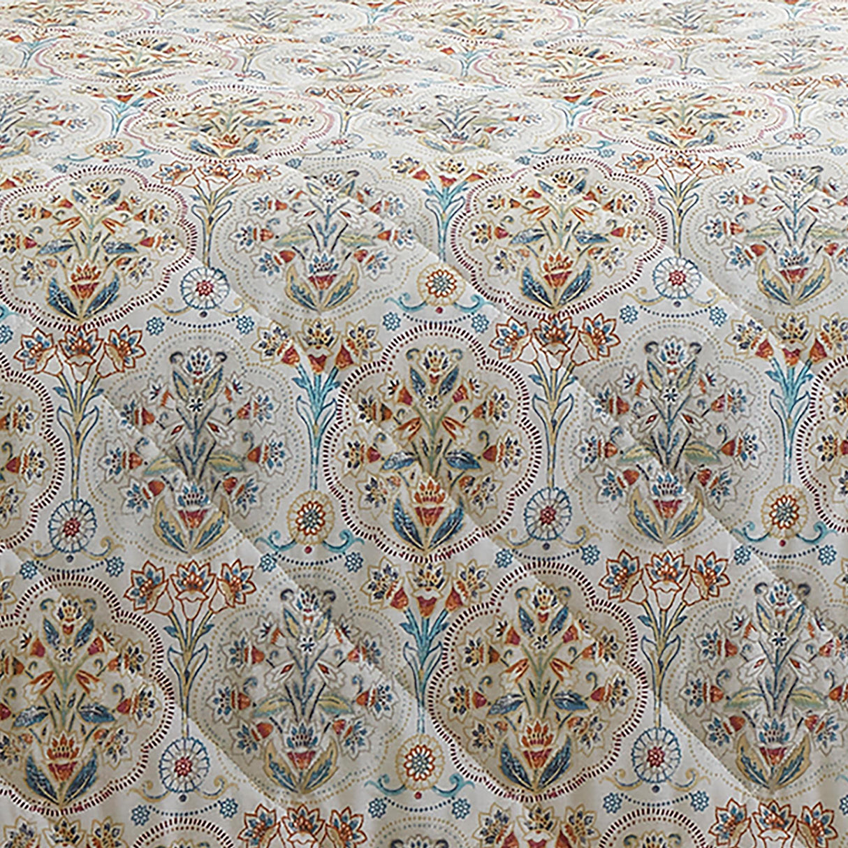 Dreams & Drapes Edena Floral Print Bedspread Natural 230cm x 200cm 2