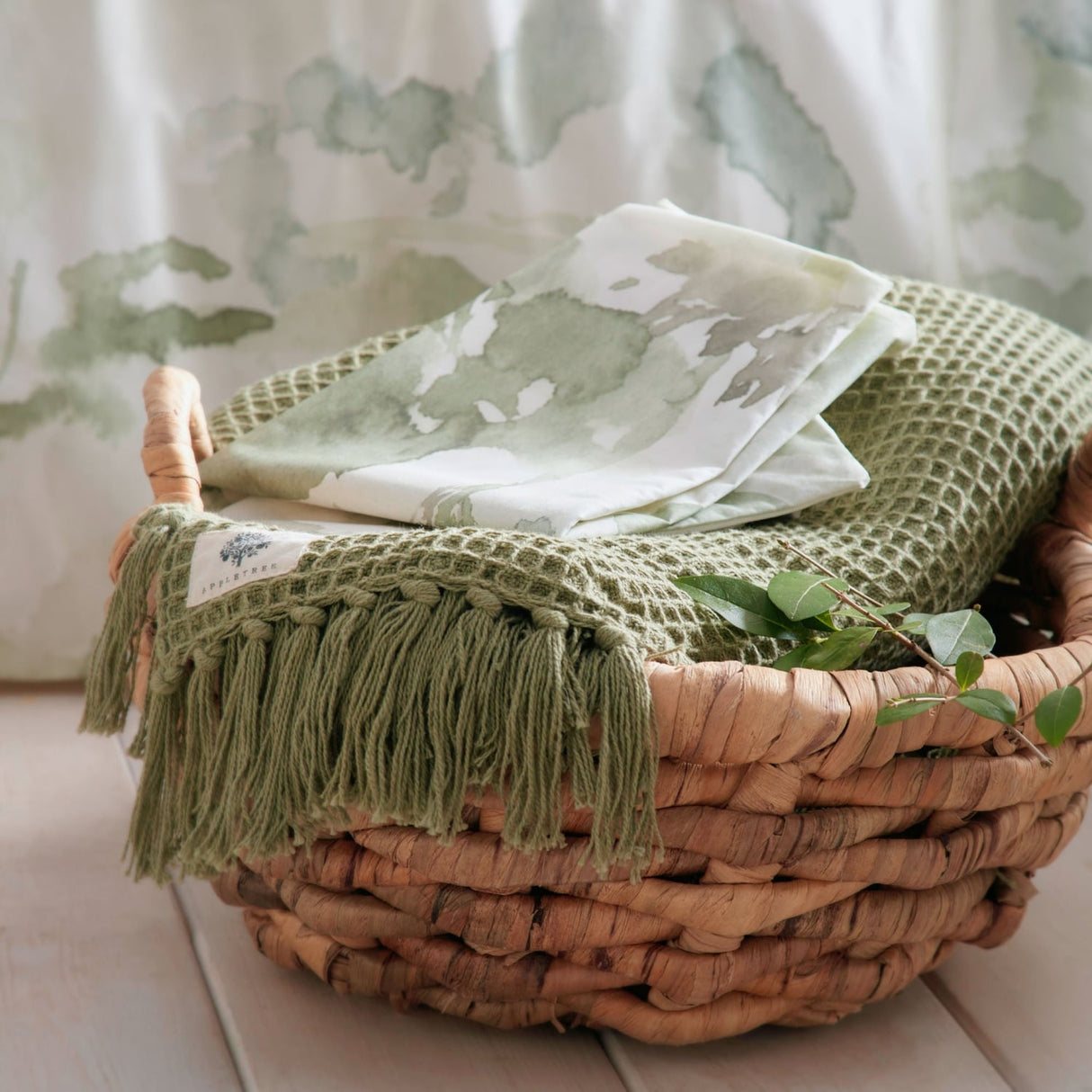 Edale 100% Cotton Duvet Cover - Green - Edale Duvet Cover Set In Green 4