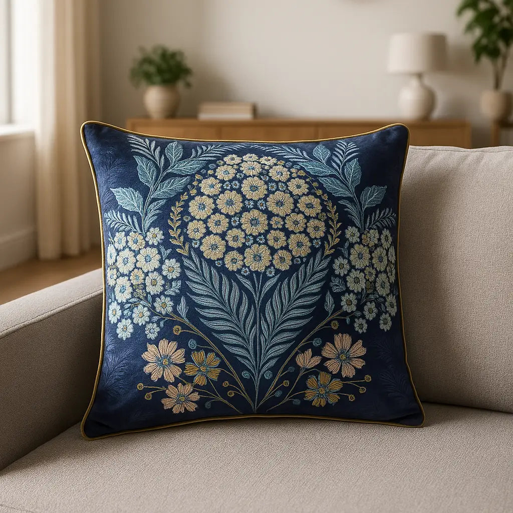 Appletree Heritage Evelina Floral Velvet Cushion Cover