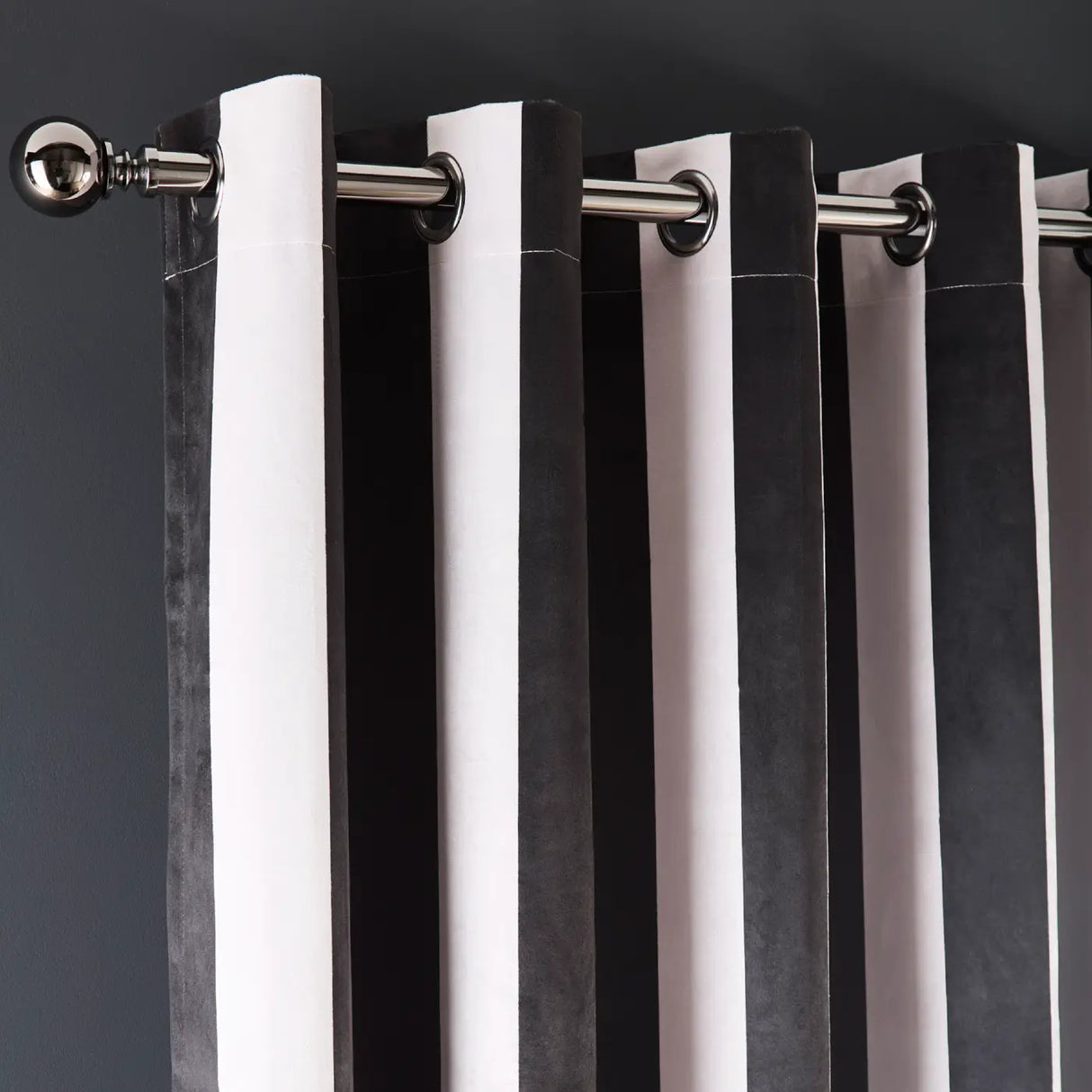 Festivo Stripe Blackout Eyelet Curtains by Laurence Llewelyn-Bowen