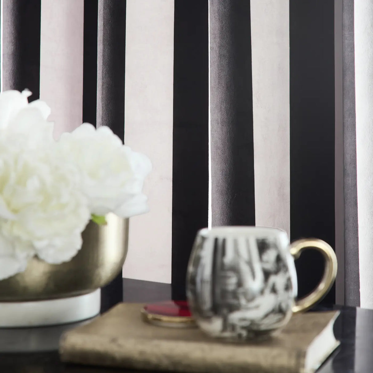 Festivo Stripe Blackout Eyelet Curtains by Laurence Llewelyn-Bowen