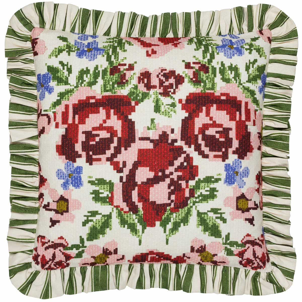 Feeoni Ruffle Cushion Cover / Filled Cushion 17" x 17" (43cm x 43cm) by furn. 4