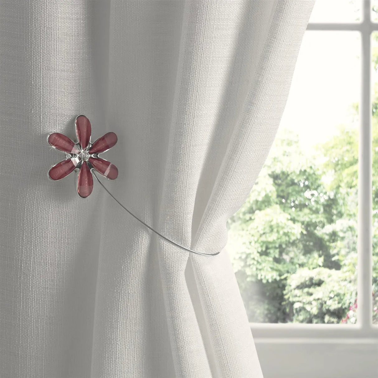 Alan Symonds Flower Magnet Curtain Tie Back Pair 4