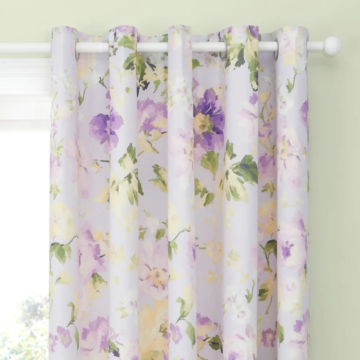 Florette Lined Eyelet Curtains by D & D