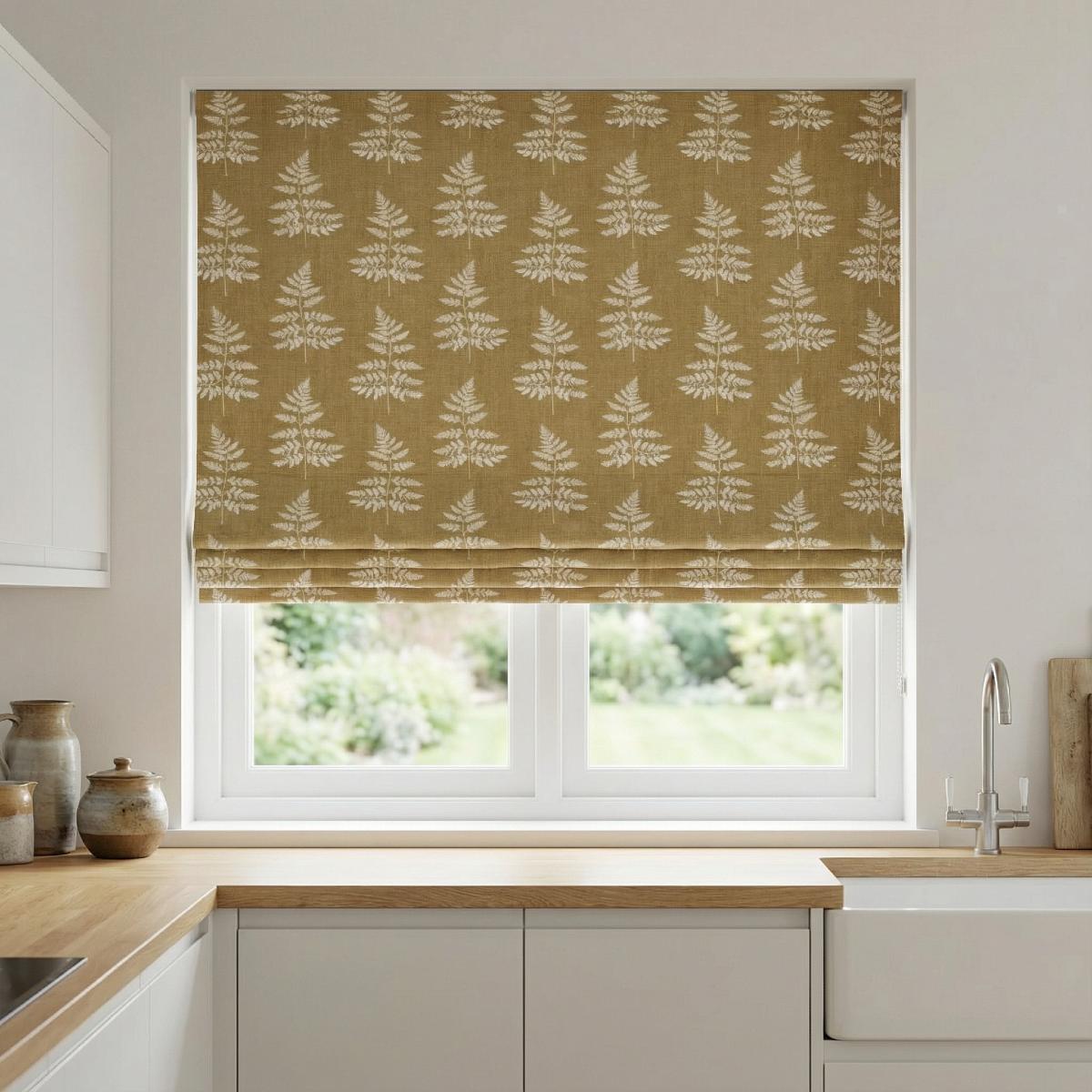 Fern Made to Measure Roman Blind Ochre