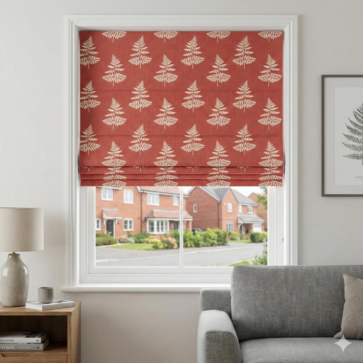 Fern Made to Measure Roman Blind Terracotta