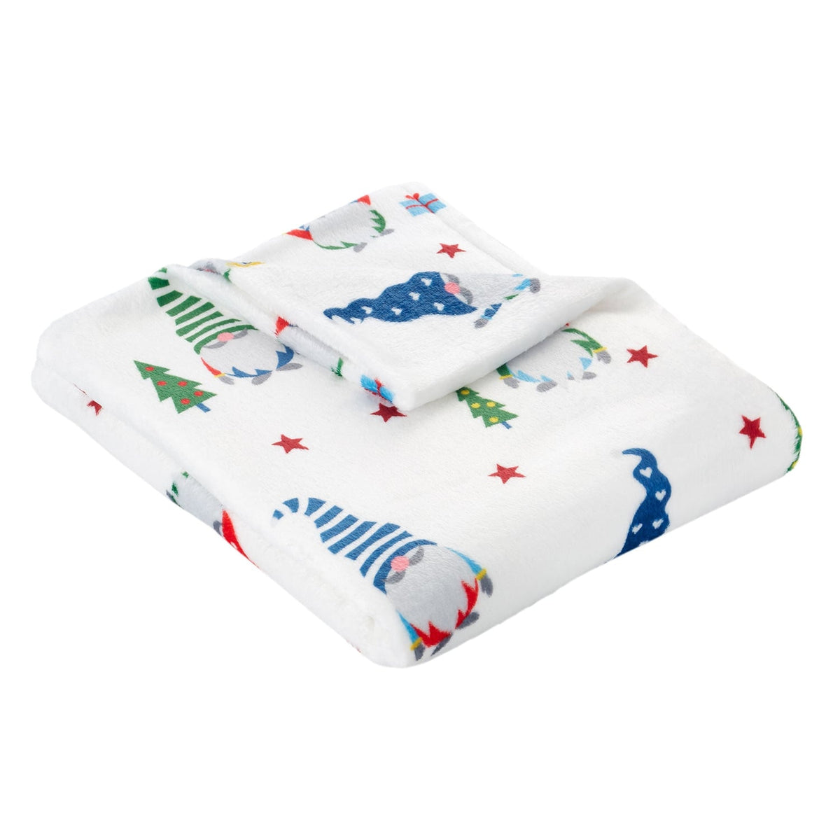 Festive Gonks Soft Fleece Christmas Throw - Festive Gonks Christmas Throw In Red 120 X 150Cm 2