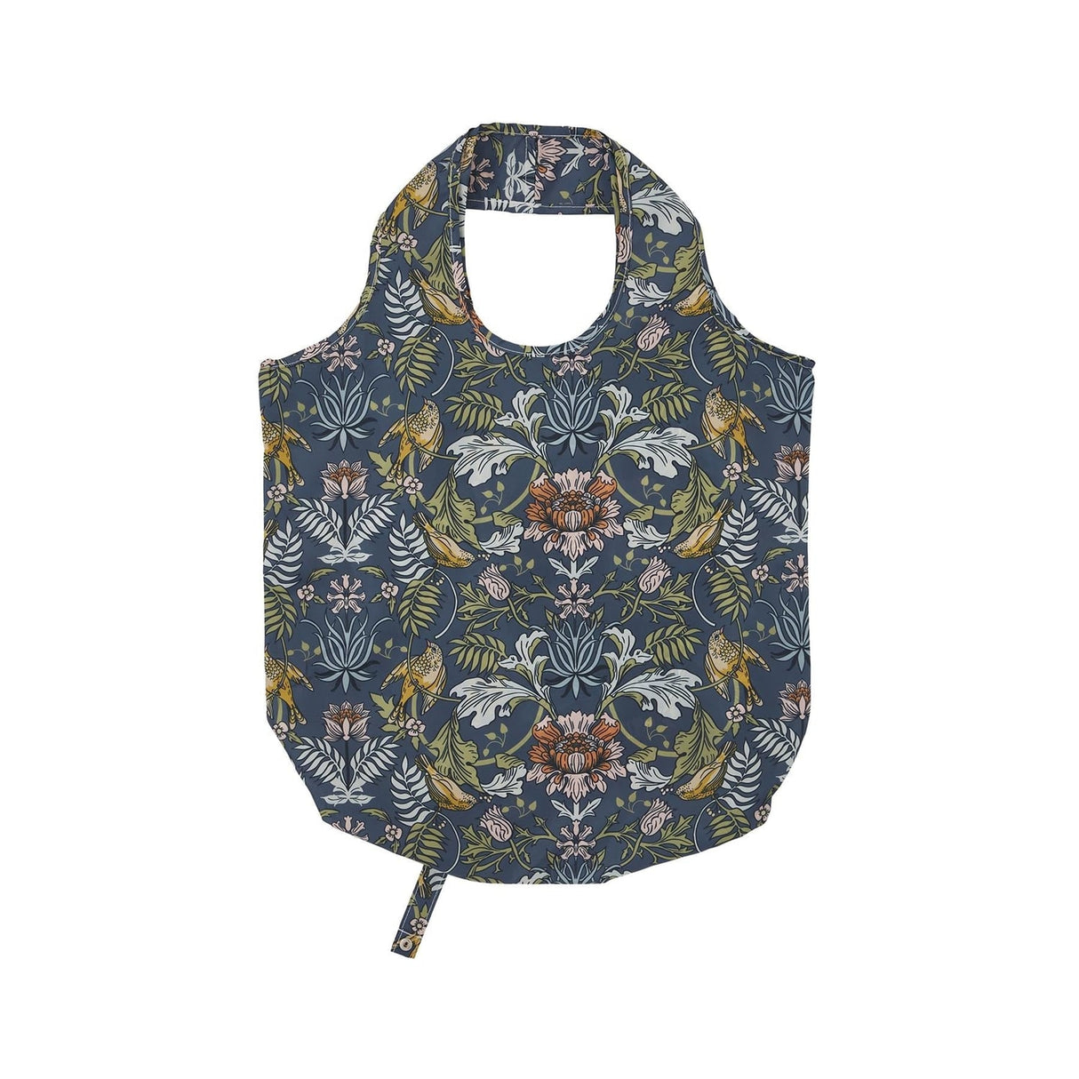 Ulster Weavers Finch & Flower Packable Shopping Bag - Finch & Flower Foldable Tote Bag Medium In Navy 2