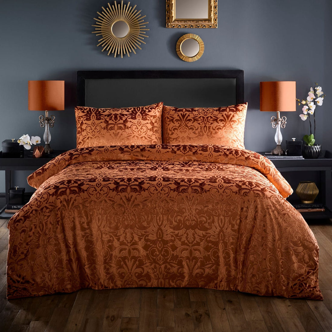 Laurence Llewelyn-Bowen Firenza Duvet Cover Set Terracotta
