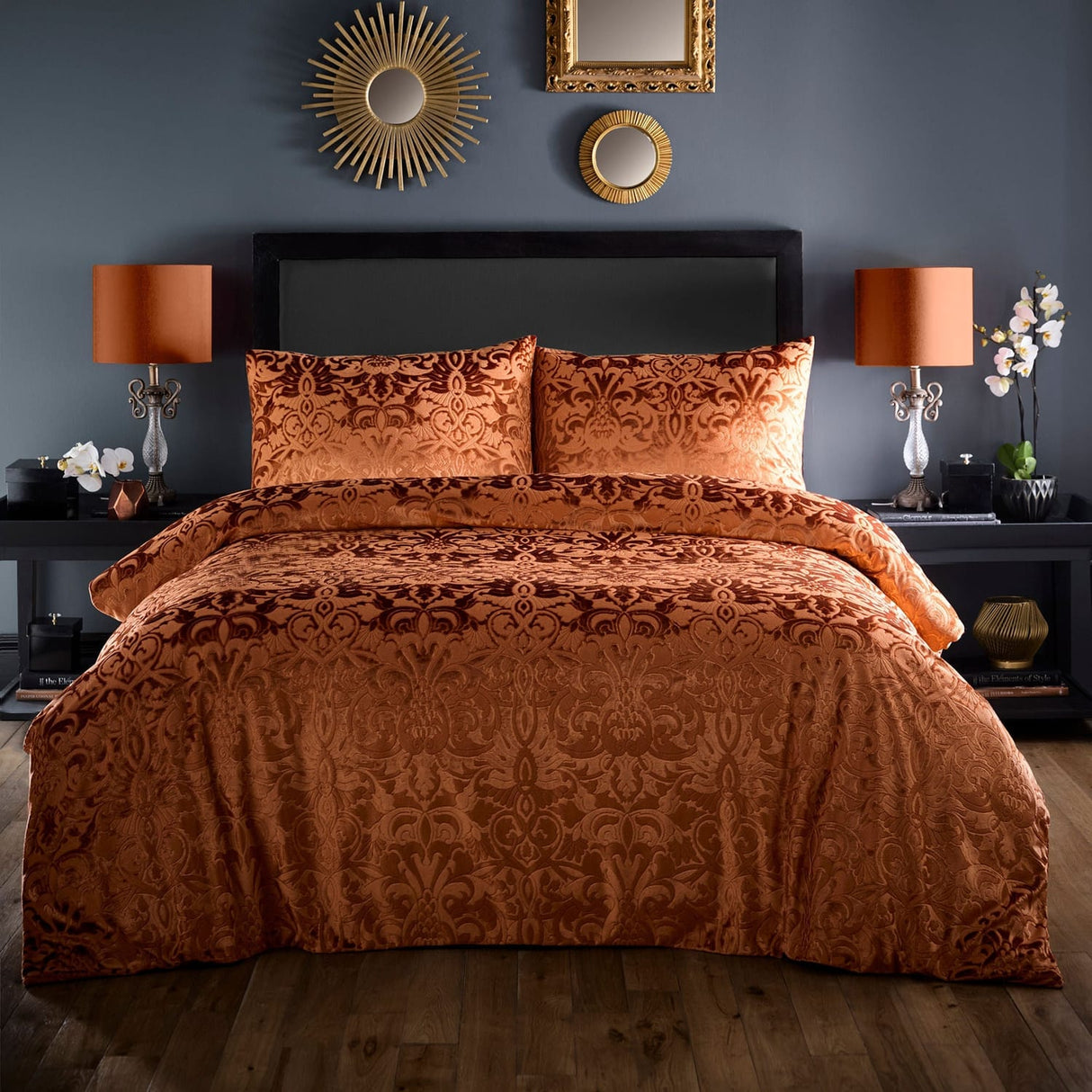 Laurence Llewelyn-Bowen Firenza Duvet Cover Set Terracotta