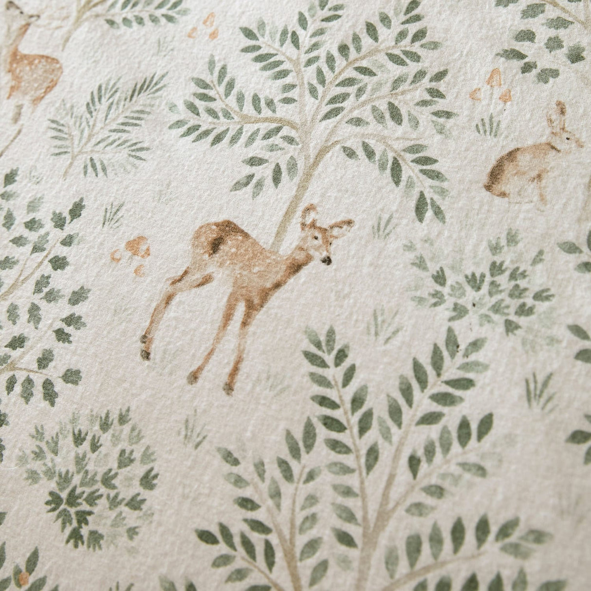 Forest Animals Flannelette Brushed Cotton Duvet Cover Set - Forest Animals Duvet Cover Set In Natural 3