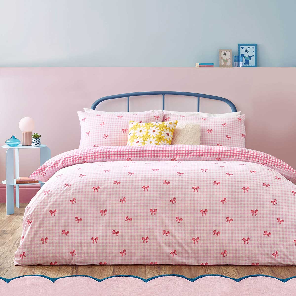 Gingham Bows Duvet Cover Set by Heya Home