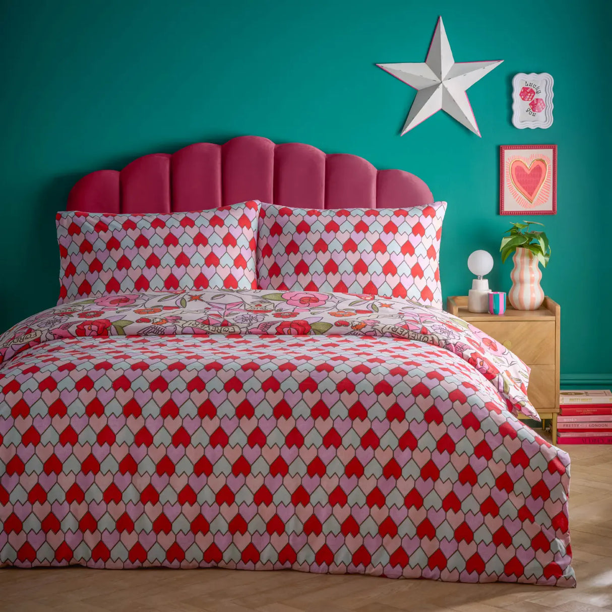 Glass Heart Duvet Cover Set by furn.