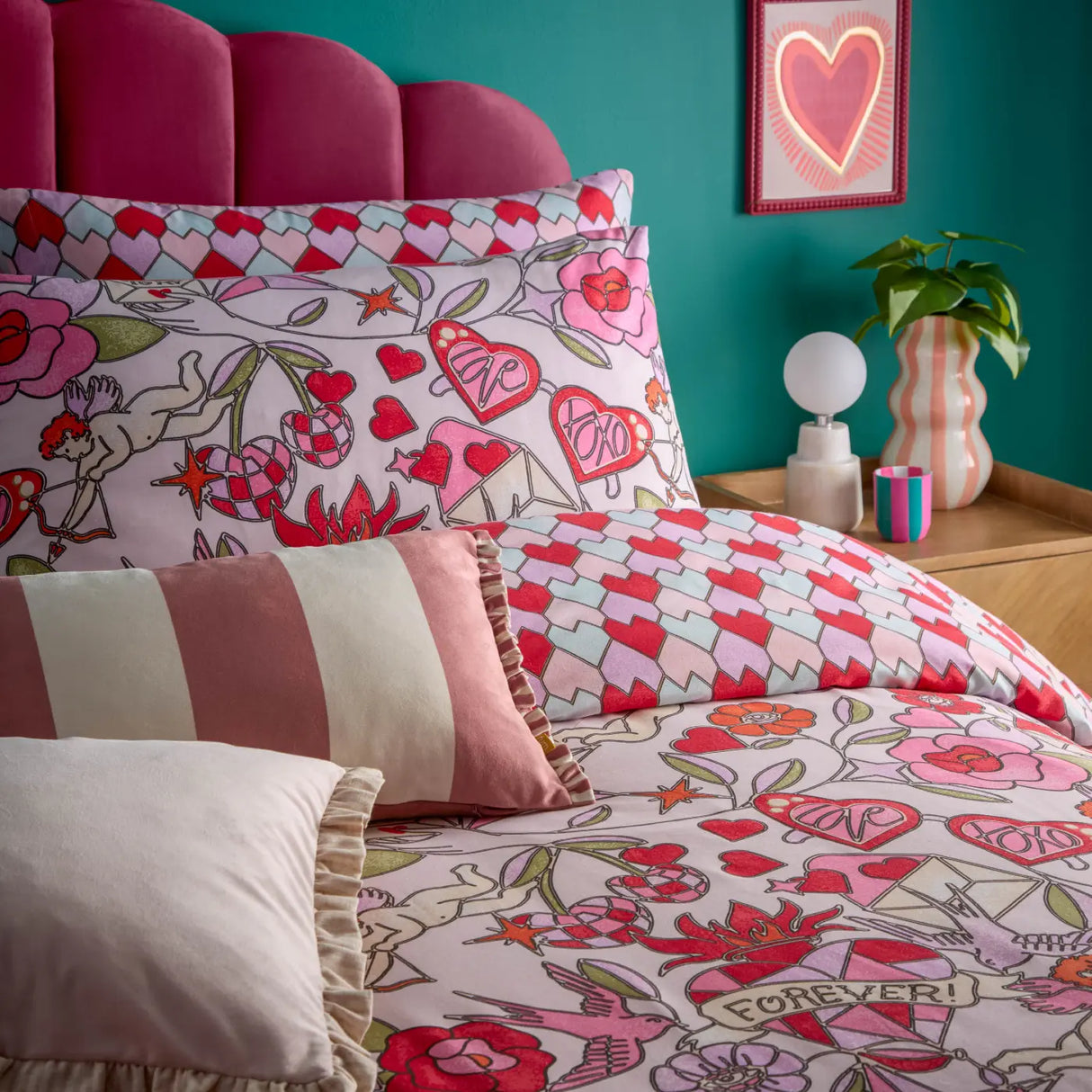 Glass Heart Duvet Cover Set by furn.