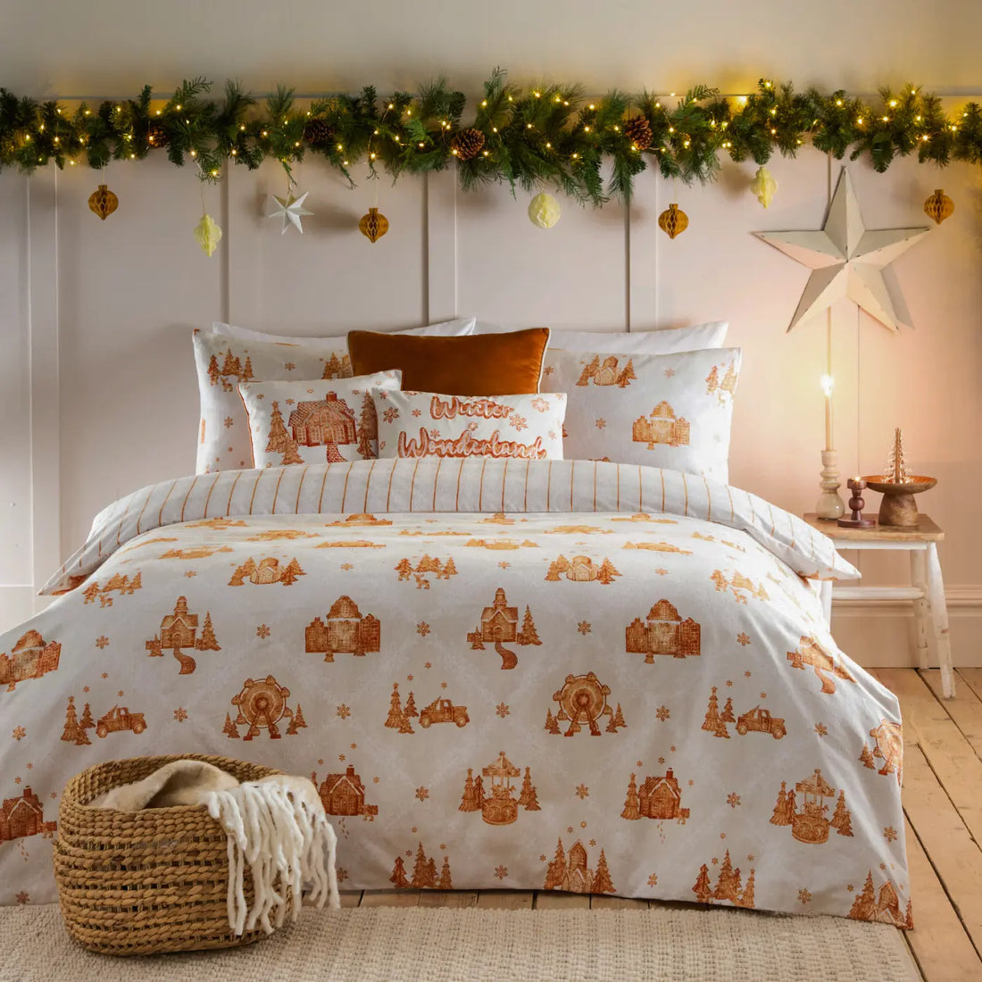 Gretel Brushed Cotton Flannelette Duvet Cover Set - Coal