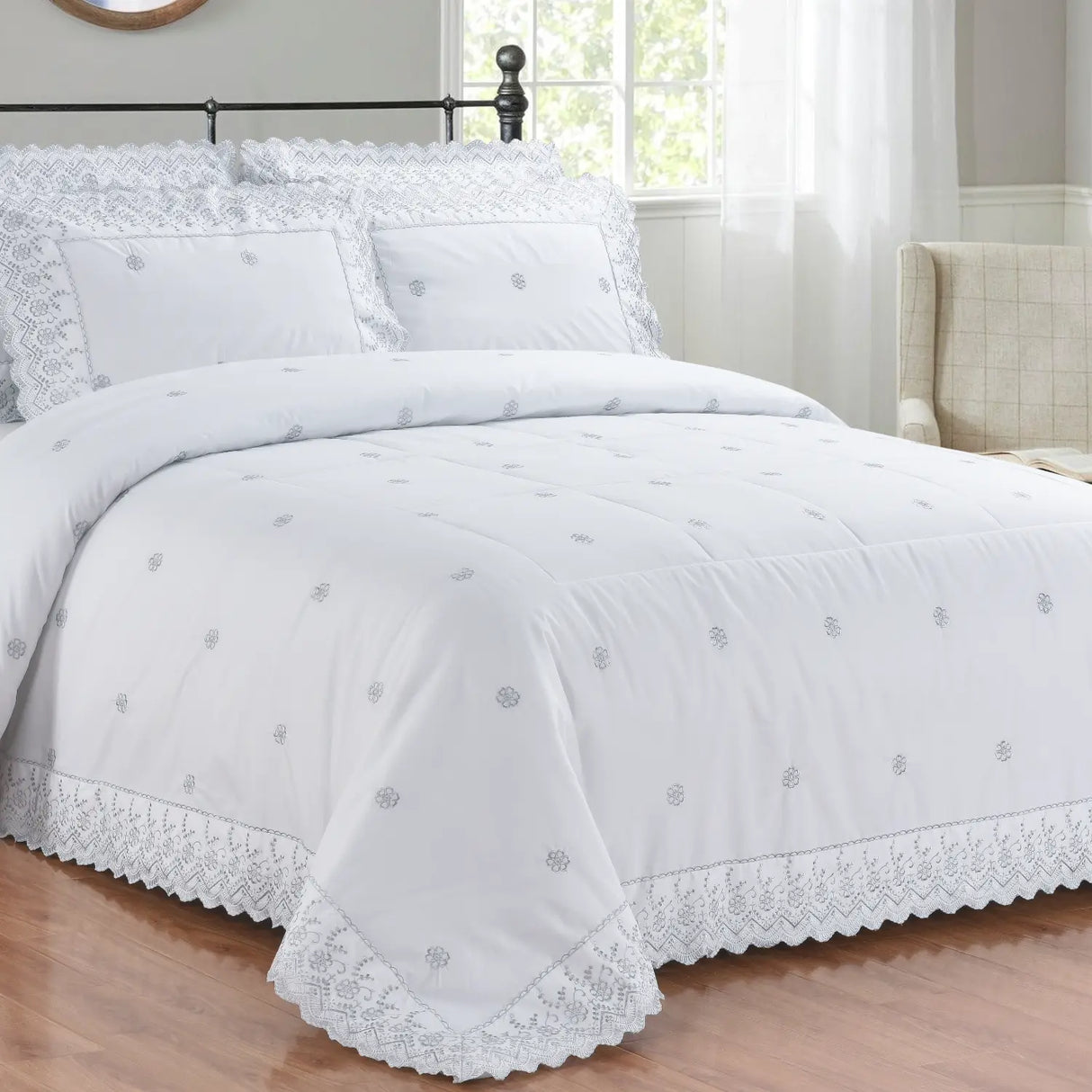 Gabrielle Embroidered Duvet Cover Set by Rapport Home