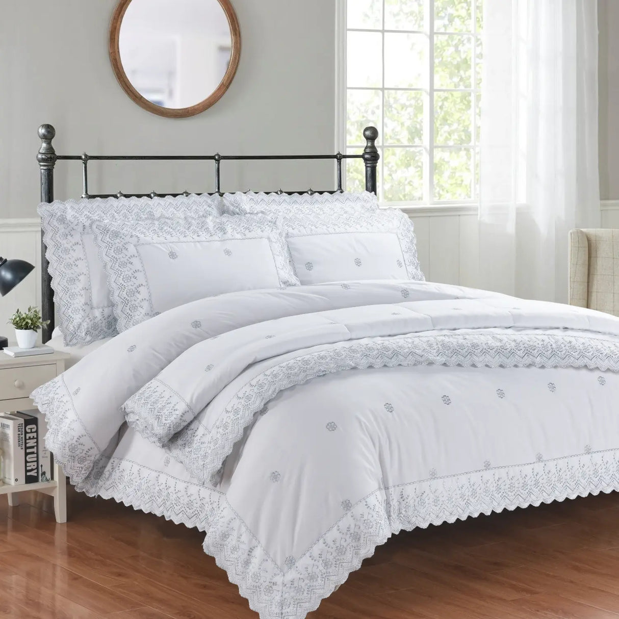 Gabrielle Embroidered Duvet Cover Set by Rapport Home