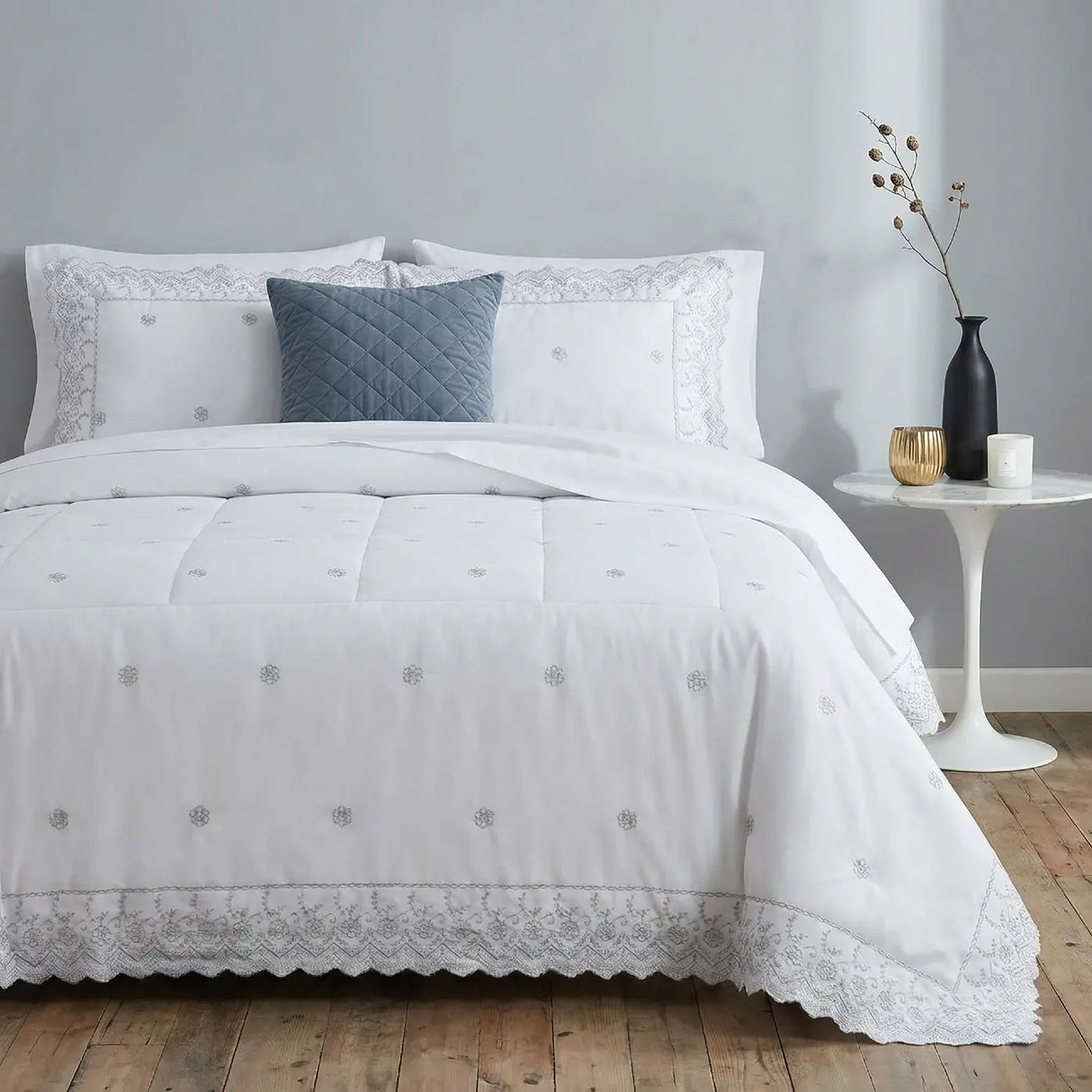 Gabrielle Embroidered Duvet Cover Set 5