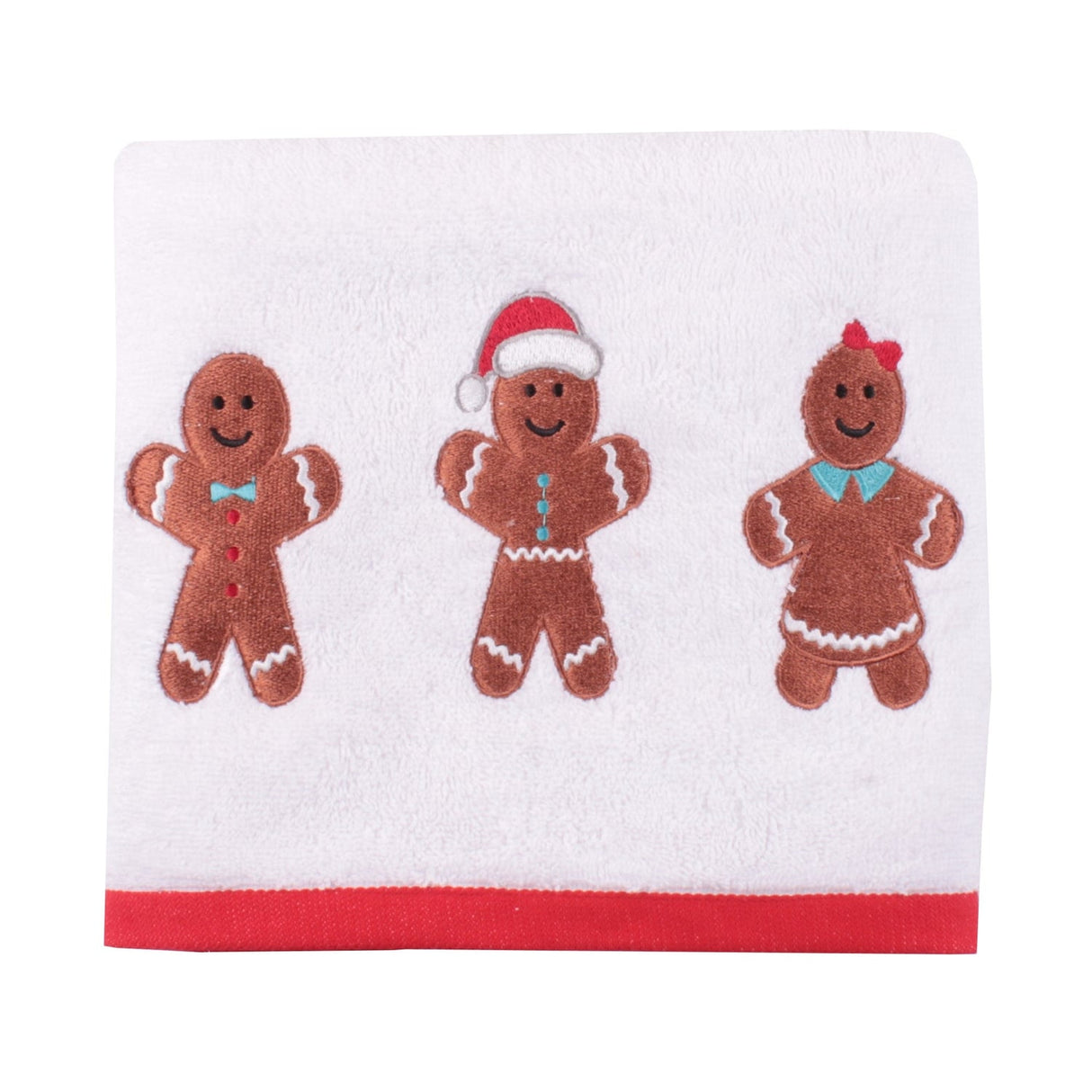 Gingerbread Festive Christmas Hand Towel Pair