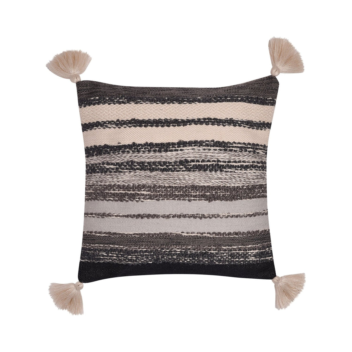 Grayson Outdoor Cushion Cover and Filled Cushion 43cm x 43cm - Black - Grayson Outdoor Cushion In Black 43 X 43Cm 2