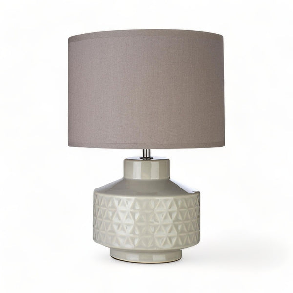 Grey Ceramic Leith Table Lamp 33cm