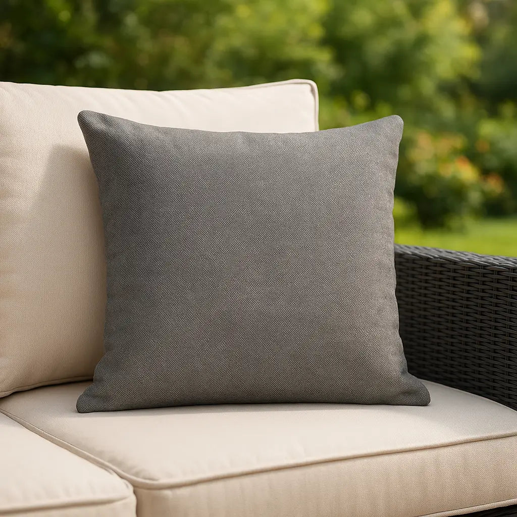 Grey Outdoor Cushion Cover 18" x 18" (45cm x 45cm)