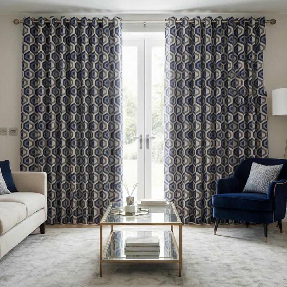 Gusta Made to Measure Curtains Navy