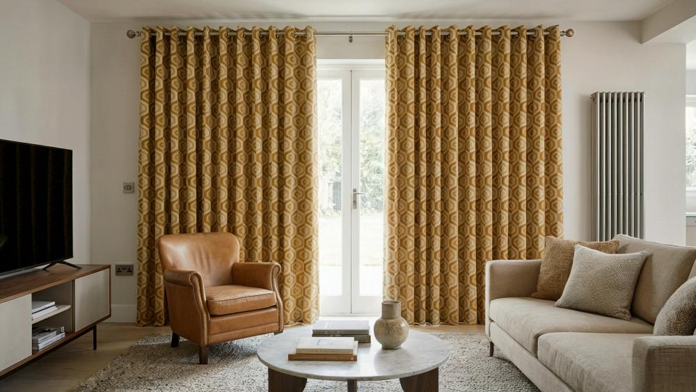 Gusta Made to Measure Curtains Ochre 3