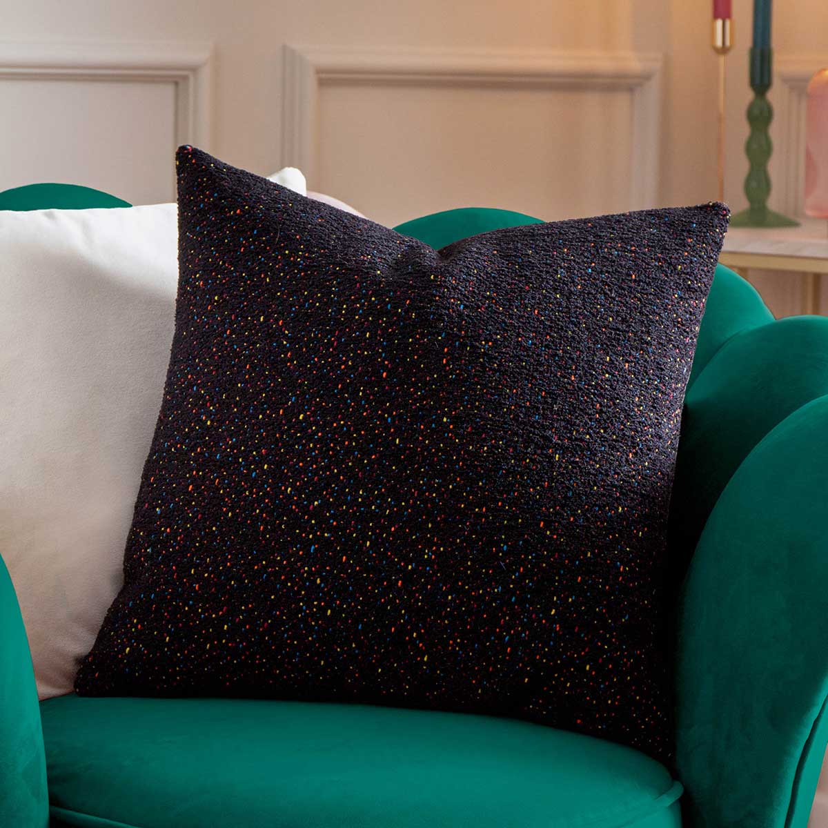 Hali Cushion Cover / Filled Cushion 18" x 18" (45cm x 45cm) - Black