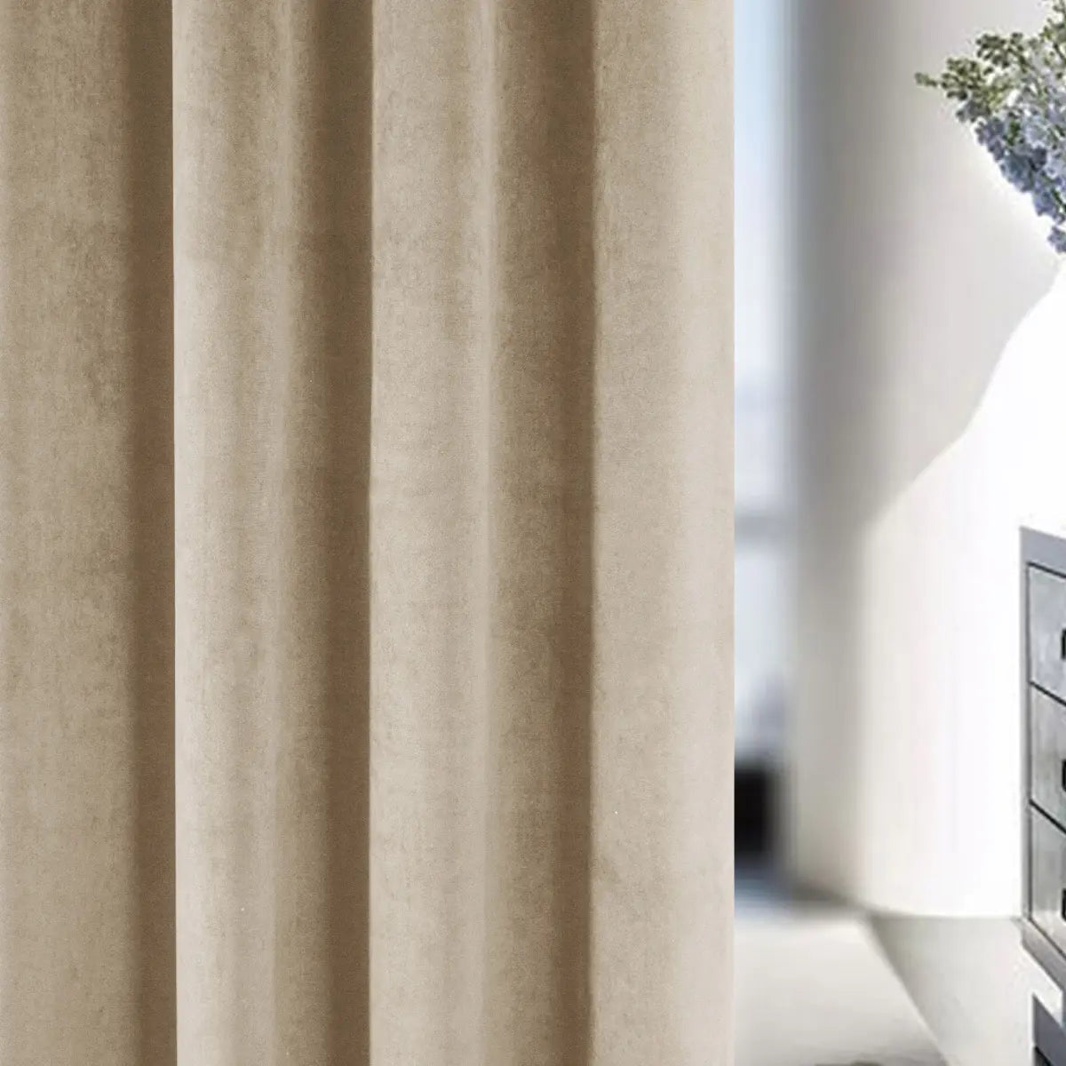 Hampton Velvet Blackout Eyelet Curtains by Enhanced Living