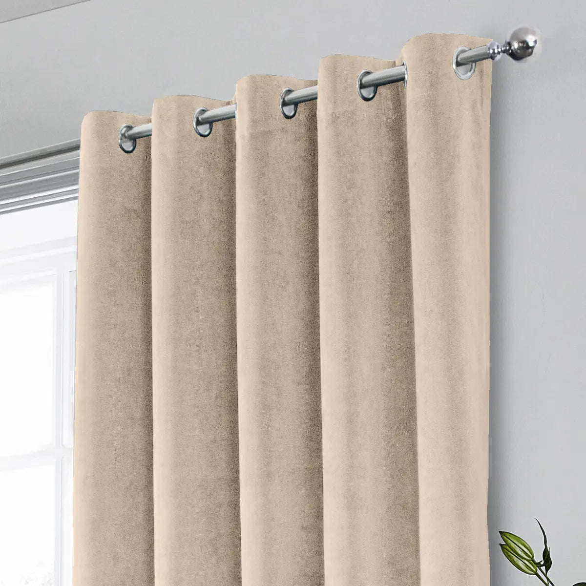 Hampton Velvet Blackout Eyelet Curtains by Enhanced Living