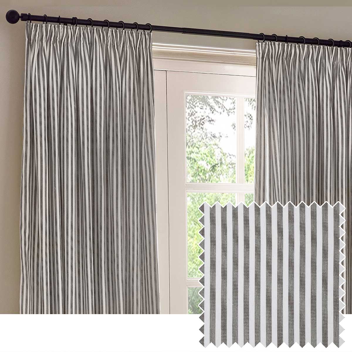 Hebden Lined Tape Top Pencil Pleat Curtains by Yard
