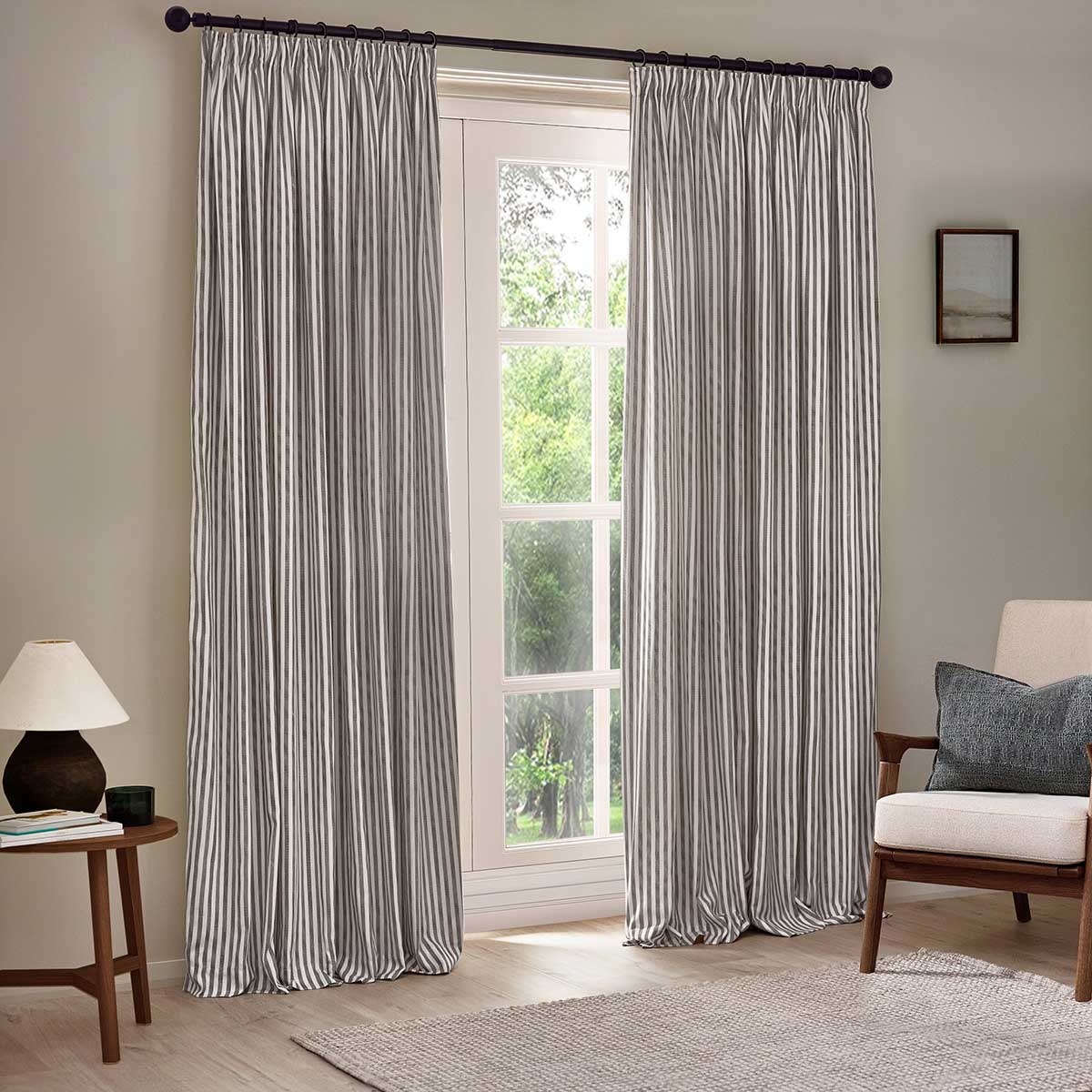 Hebden Lined Tape Top Pencil Pleat Curtains by Yard