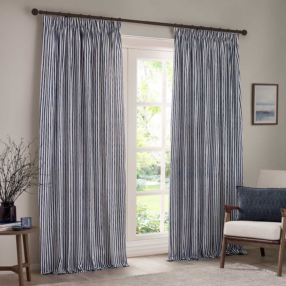 Hebden Lined Tape Top Pencil Pleat Curtains by Yard