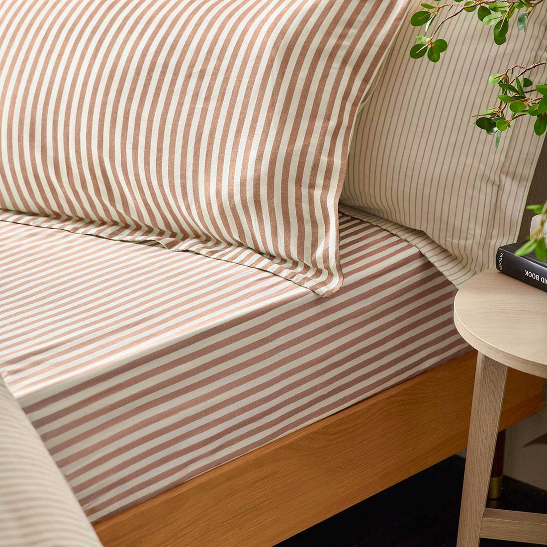 Hebden / Barton Pecan 100% Cotton Fitted Sheet