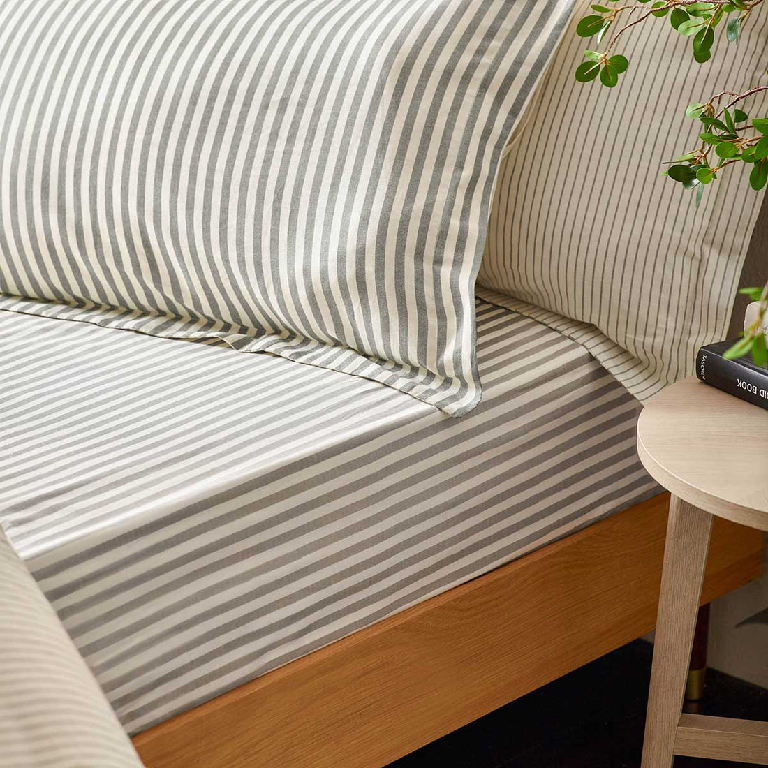 Hebden / Barton Grey 100% Cotton Fitted Sheet