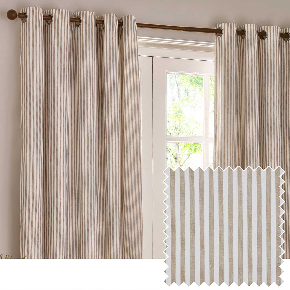 Hebden Lined Eyelet Curtains by Yard