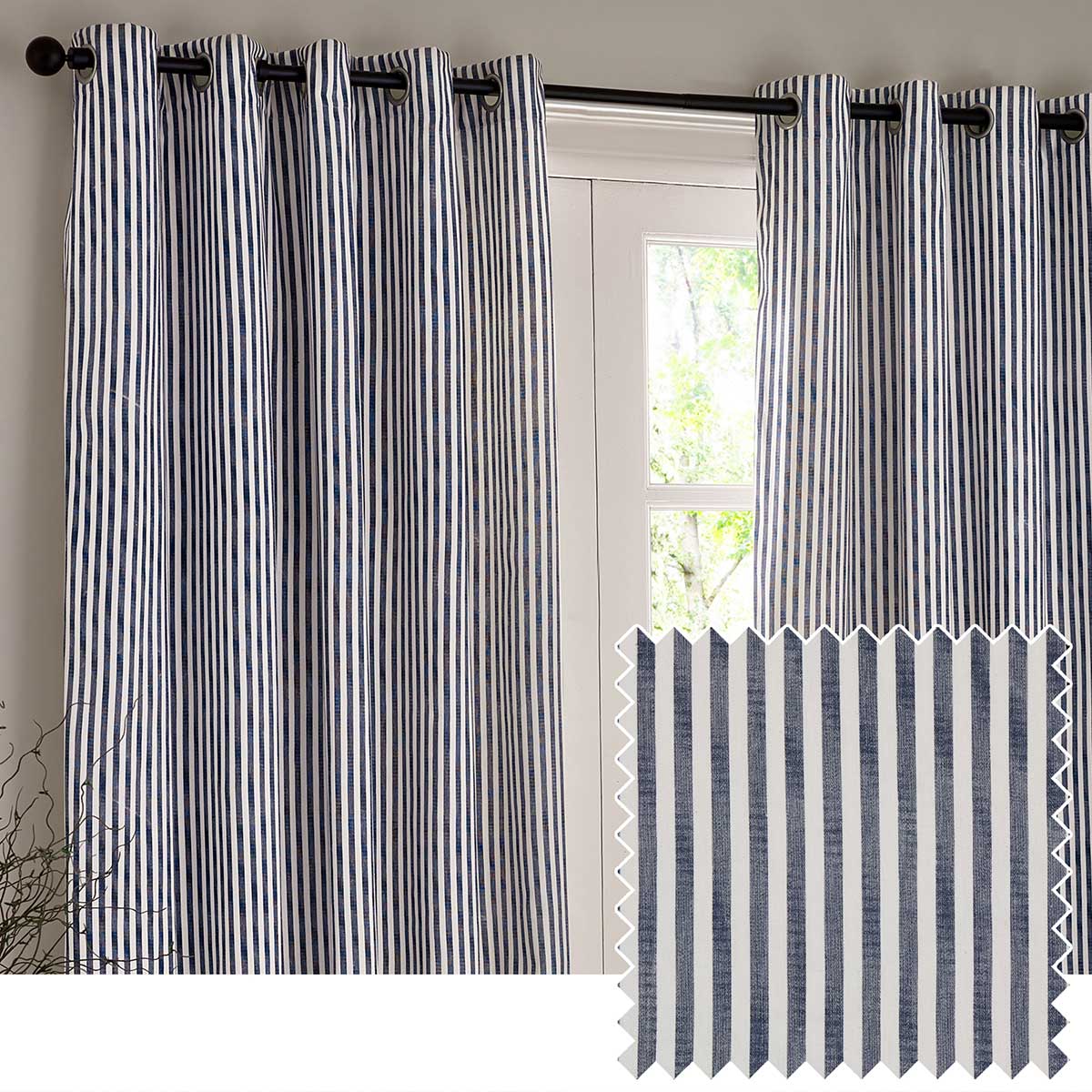 Hebden Lined Eyelet Curtains by Yard