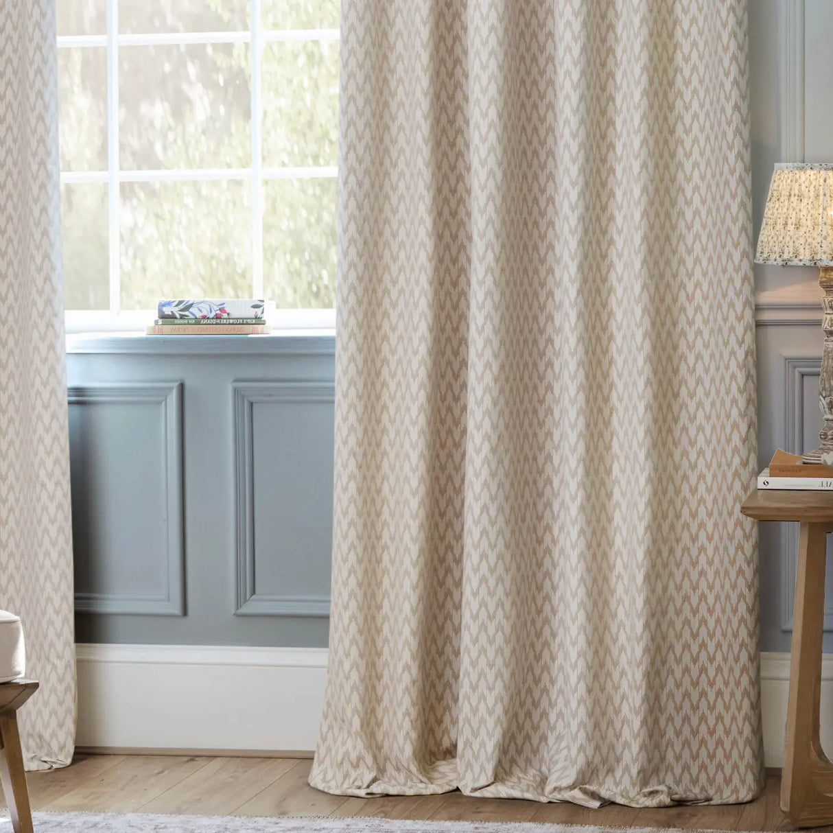 Hutton Tape Top Pencil Pleat Curtains by Sanderson
