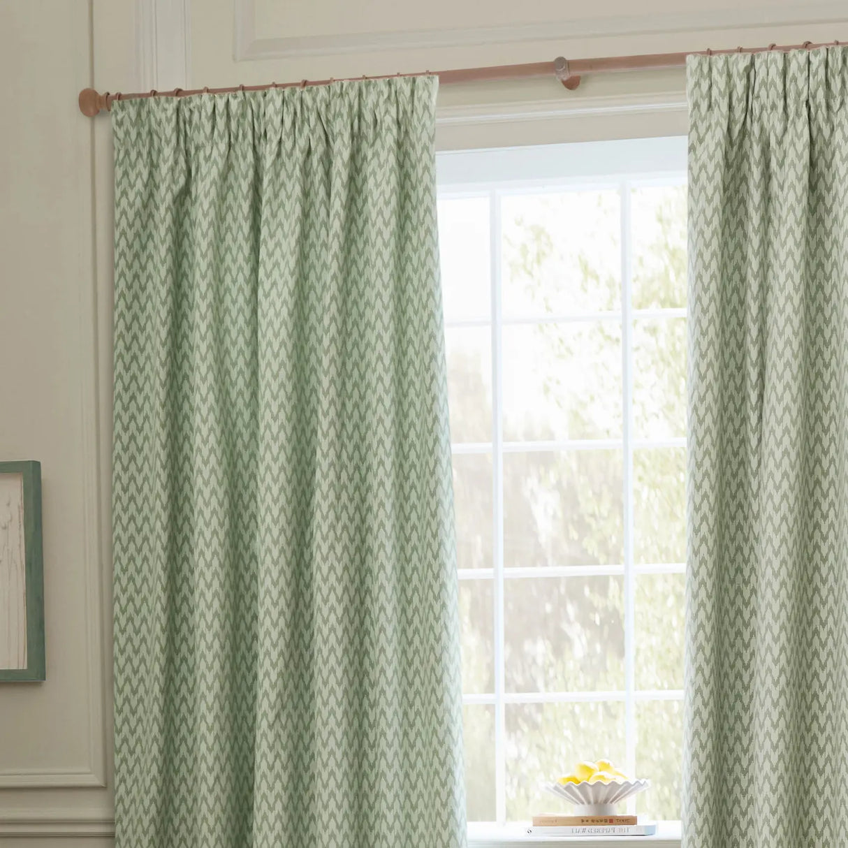 Hutton Tape Top Pencil Pleat Curtains by Sanderson