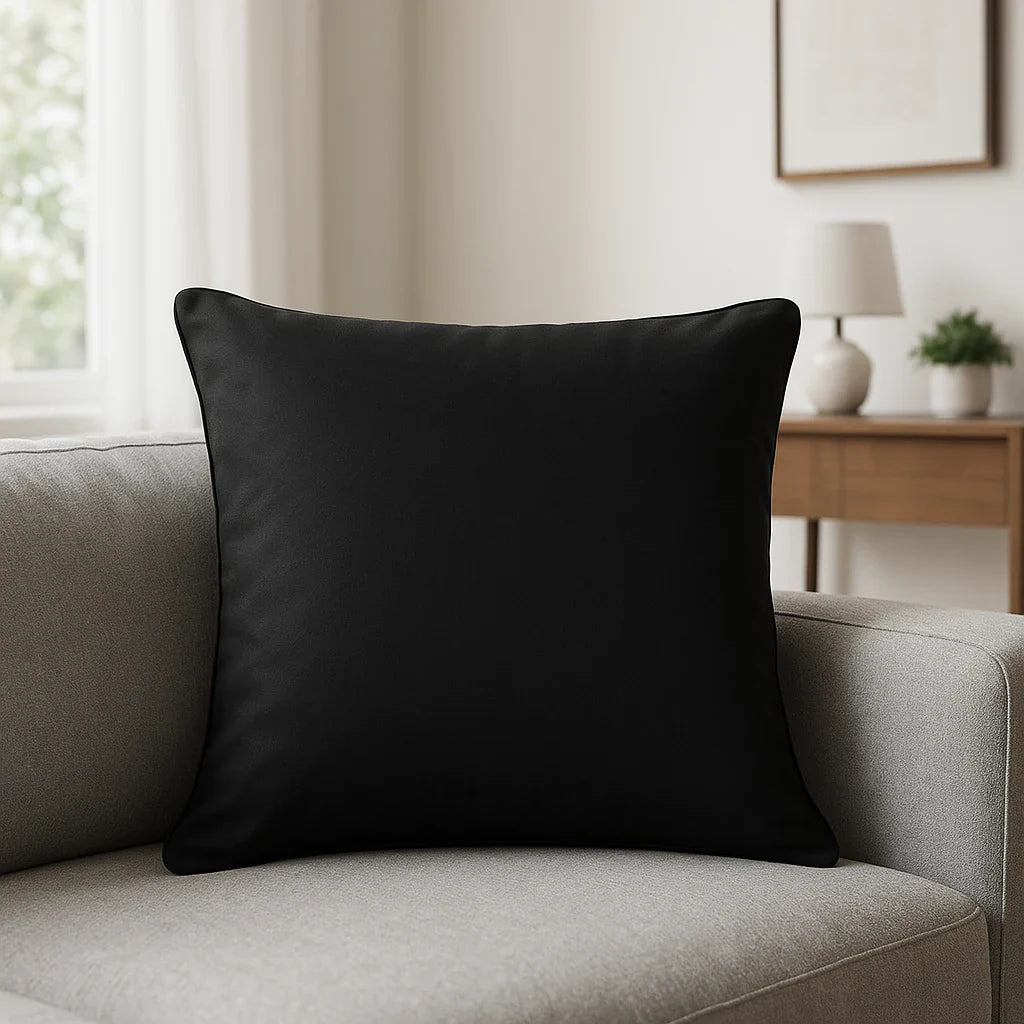 Hampton Velvet Cushion Cover - Black