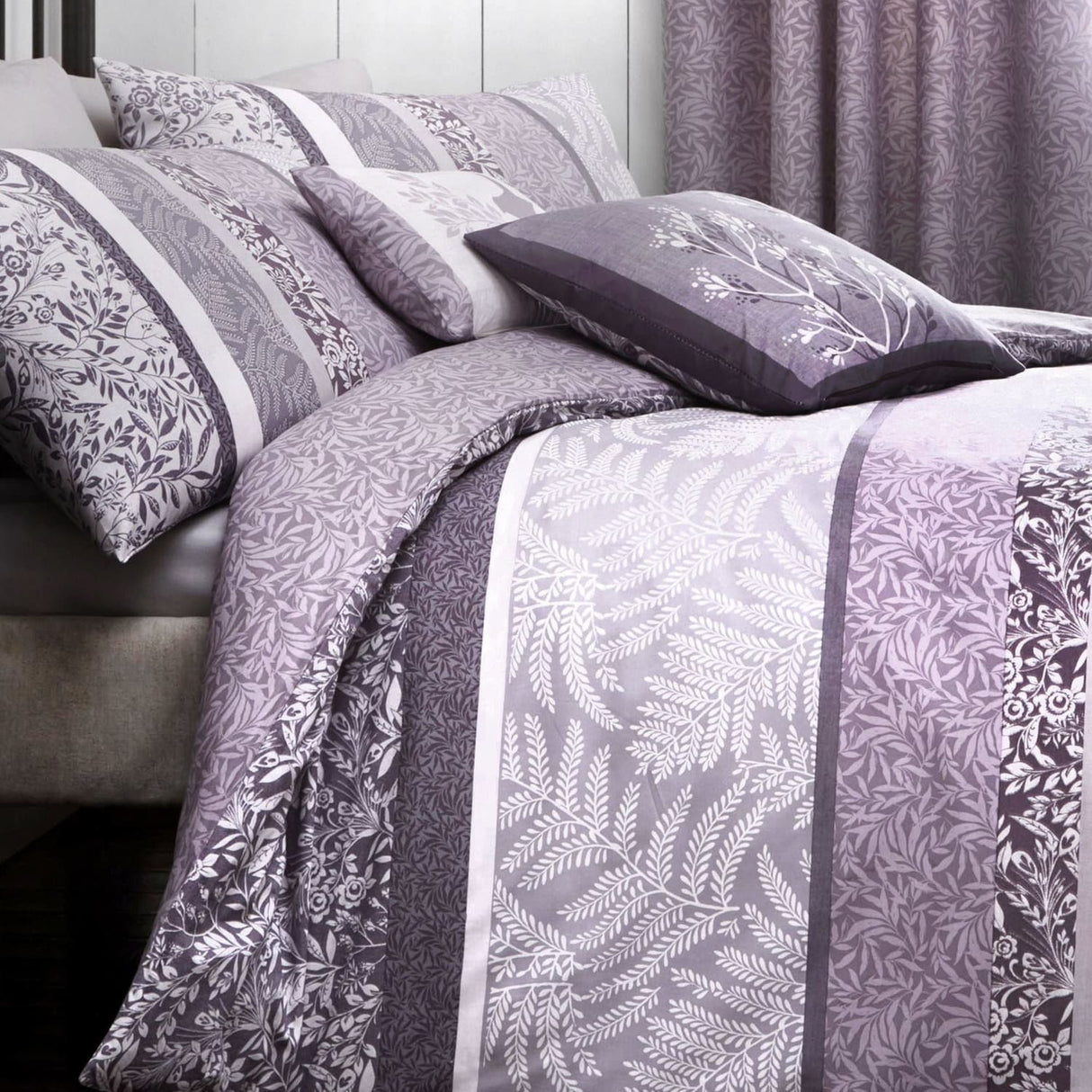 Hanworth Duvet Cover Quilt Set - Heather - Hanworth Duvet Cover Set In Heather 3