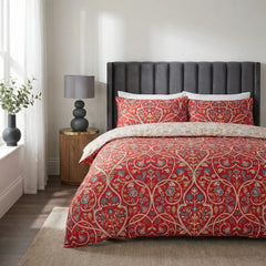 Harrow Red Duvet Cover Bedding Set