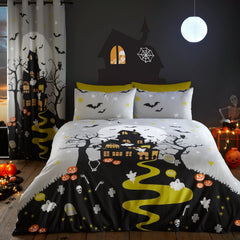 Haunted House Halloween Polycotton Duvet Cover Set