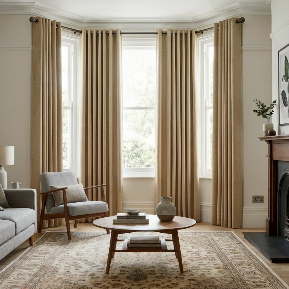 Hopsack Made to Measure Curtains Linen