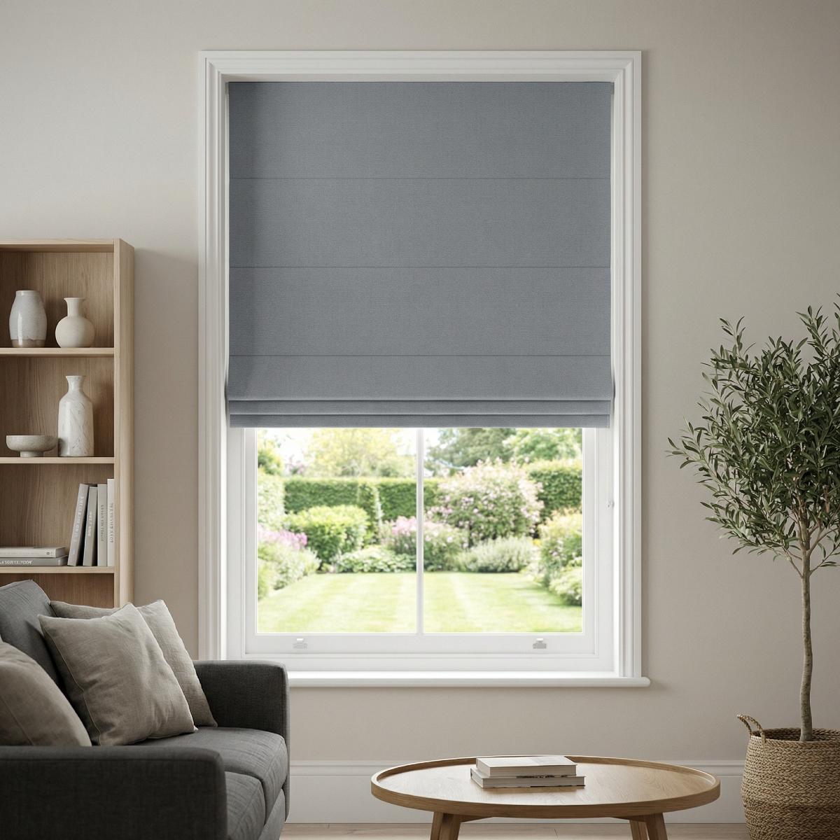 Hopsack Made to Measure Roman Blind Dove