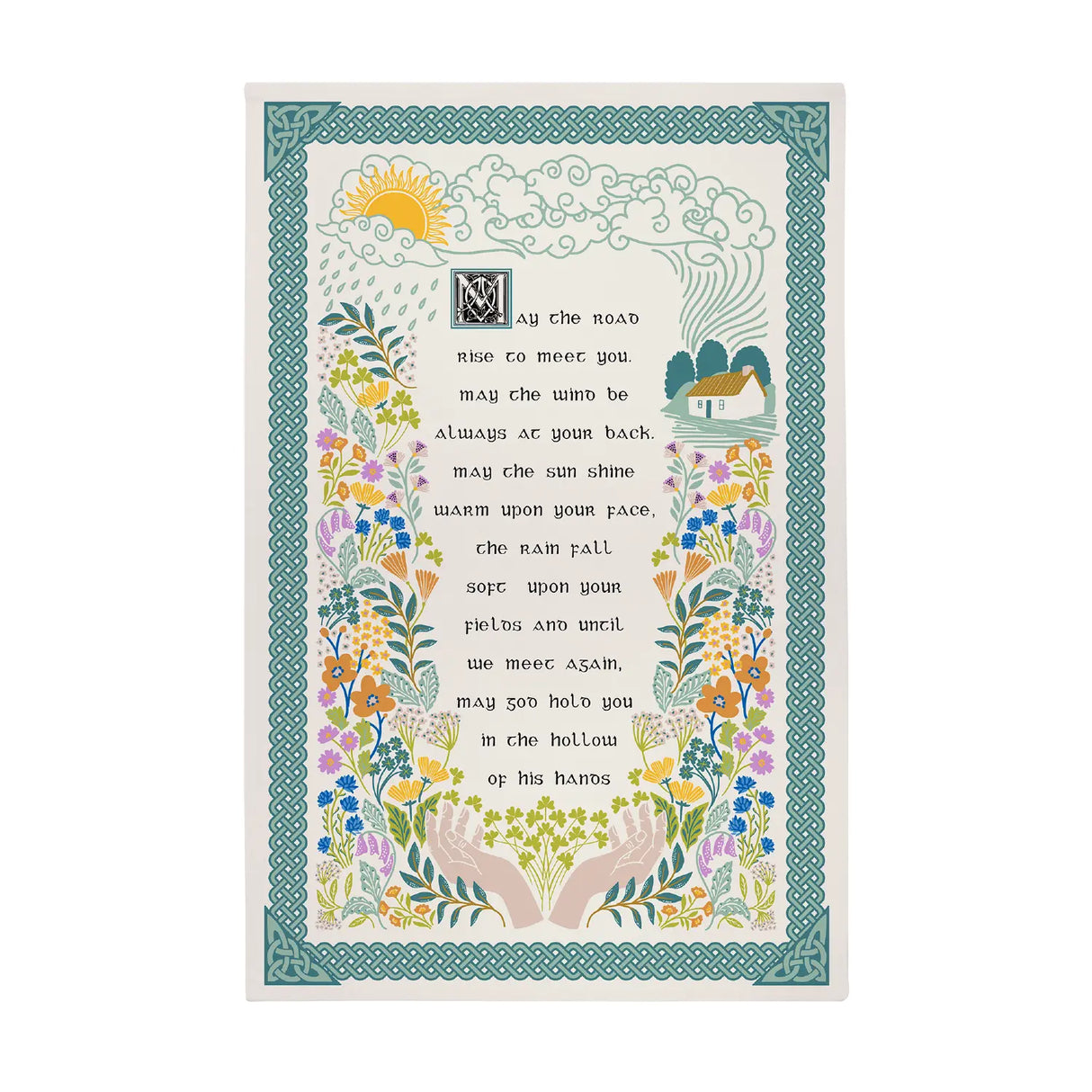 Irish Blessing Cotton Tea Towel by Ulster Weavers